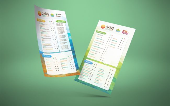Print Marketing - Graphic Design - Oasis Cannabis