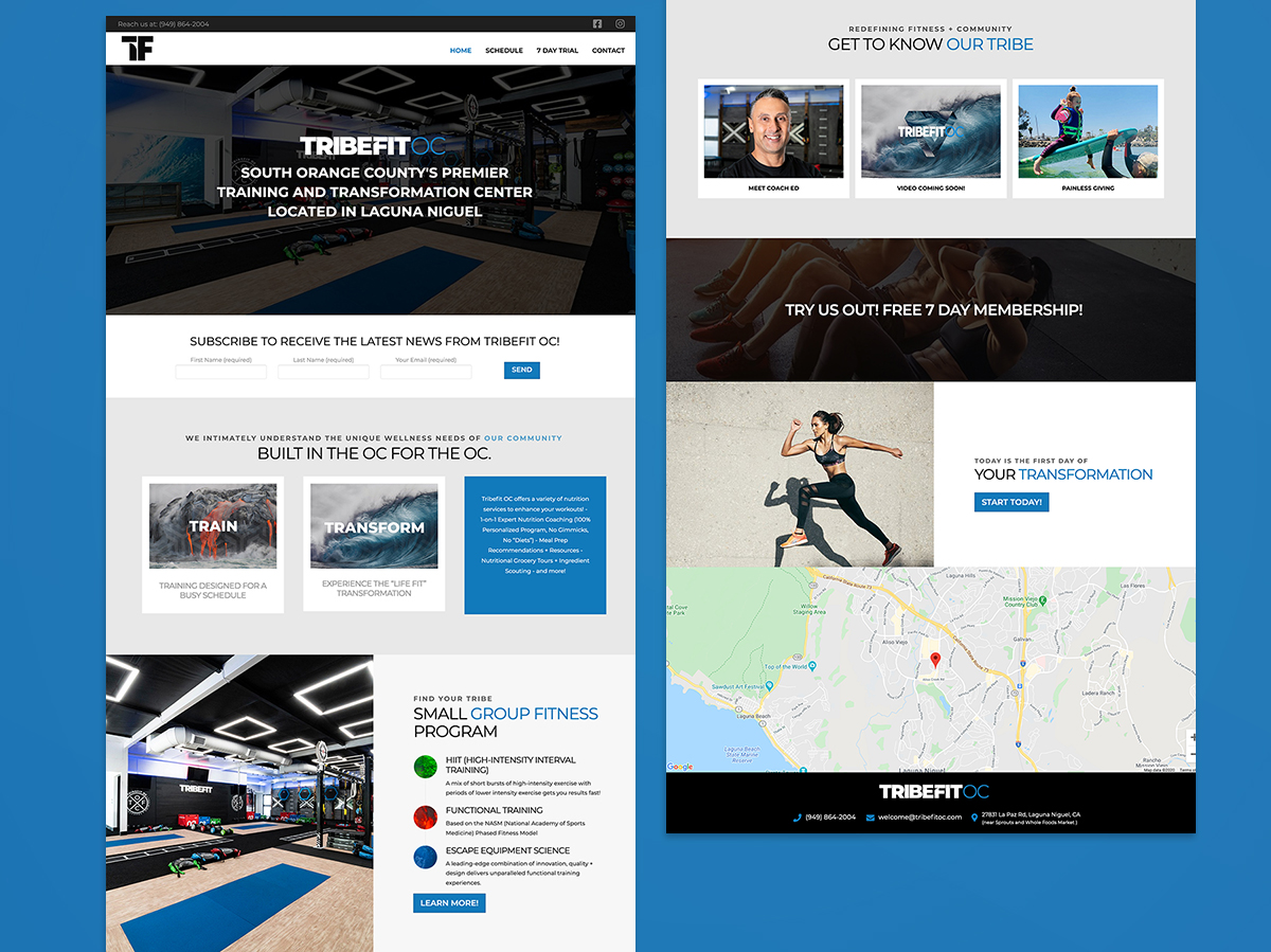 TribeFit OC - Website Design
